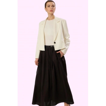 Kadın A line Terrycotton Dokuma Maxi Etek Rahat Günlük Stil Hafta Sonu Yaz Aylarının Vazgeçilmezi