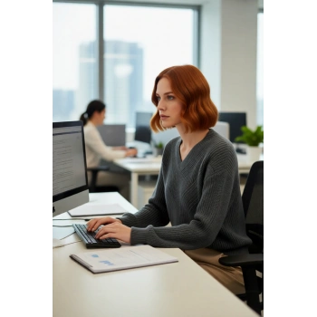 Kadın Akrilik Regular Kalıp Triko Kazak V Yaka Ajurlu Düşük Kol Kışın Günlük Kullanım İçin İdeal.