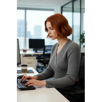 Kadın Antrasit Crop Boy Fitted Kruvaze Triko Kazak Günlük Şıklık ve Konforu Kış Sezonuna Taşır