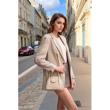 Kadın apak Detaylı Mini City El ve Omuz Çantası Şık Kompakt ve Modern Stil Tamamlayıcı