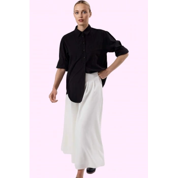 Kadın Astarlı Maxi Etek Düz Desen Pile Detaylı Finike Dokuma Yaz Günlük Kullanım Hafta Sonu