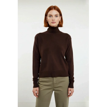 Kadın Balıkçı Yaka Regular Kalıp Yünlü Triko Kazak Kış Sezonu İçin Şık Ve Konforlu Seçim Kaliteli