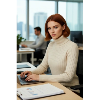 Kadın Balıkçı Yaka Triko Kazak Fitted Kesim Uzun Kollu Kış Günleri İçin Zarif ve Sıcak Kaliteli