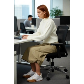 Kadın Basic Akrilik Triko Kazak Regular Kalıp Dik Yaka Crop Boy Balon Kol Soğuk Havalar İçin Rahat