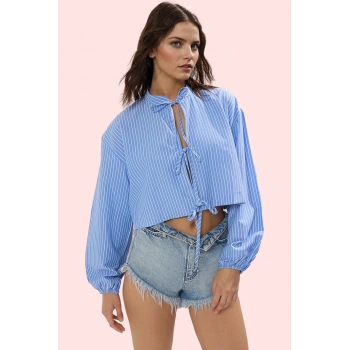 Kadın Basic Crop Gömlek Pamuk Plaj Kombinleri İçin Günlük Kullanım Yaz Aylarının Vazgeçilmezi