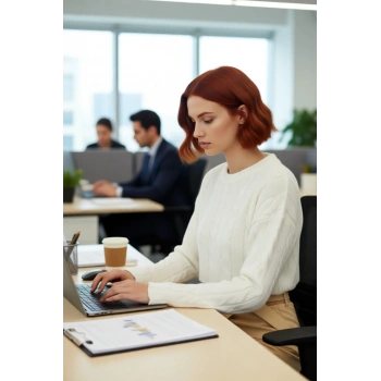 Kadın Basic Ekru Regular Fit Süper Crop Saç Örgü Bisiklet Yaka Uzun Kollu Akrilik Triko Kazak