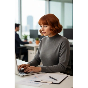 Kadın Basic Relaxed Kalıp Triko Kazak Balıkçı Yaka Düğme Detaylı Uzun Boy Konforlu Kış Kombinleri