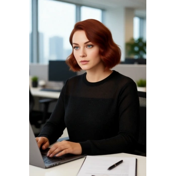 Kadın Bodycone Kesim Uzun Kol Bisiklet Yaka Fitilli İnce Triko Kazak Gün Boyu Rahatlık Sağlar