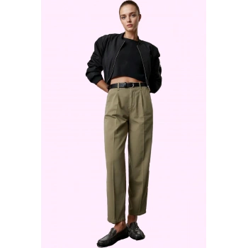 Kadın Boru Paça Mom Jean Yüksek Bel Pamuk Günlük Şıklık Hafta Sonu Yaz Aylarının Vazgeçilmezi