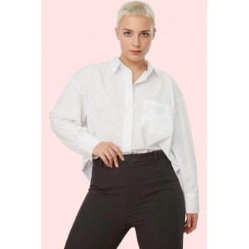 Kadın Boyfriend Gömlek Düz Desen Regular Kalıp Günlük Kullanım Hafta Sonu Kaliteli Malzeme