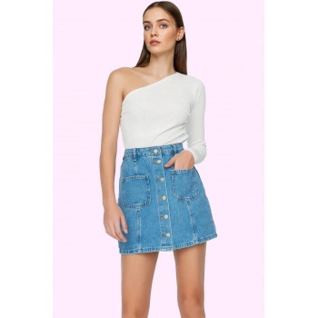 Kadın Care Koleksiyonu Pamuk Mini Denim Etek Günlük Ve Yaz Şıklığı Hafta Sonu Modern Tasarım
