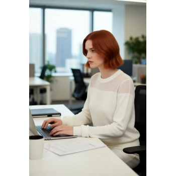 Kadın Casual Basic Siluet İnce Triko Kazak Bisiklet Yaka Uzun Kol İlkbahar Sonbahar Stili Kaliteli