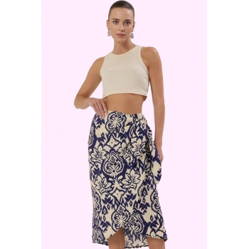 Kadın Casual Çok Etnik Desenli Dokuma Midi Etek Rahat Yazlık Günlük Kullanım Modern Tasarım