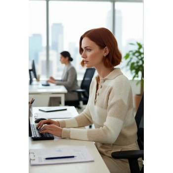 Kadın Casual Günlük Akrilik Super Crop Polo Yaka Çizgili Düşük Kol Yumuşak Triko Kazak Kaliteli