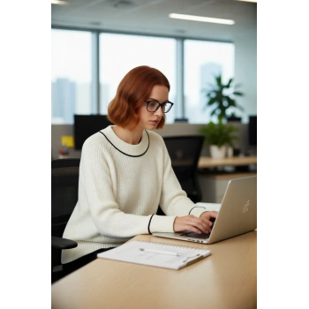 Kadın Casual Selanik Örgü Uzun Kol Biye Detaylı Bisiklet Yaka Triko Kazak Kış Modasına Uyumlu.