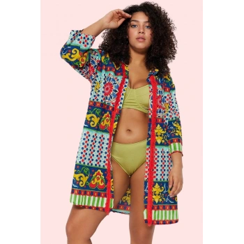 Kadın Çok Regular Plaj Gömleği Pamuk Yazlık Rahat Kesim Günlük Kullanım Yaz Aylarının Vazgeçilmezi