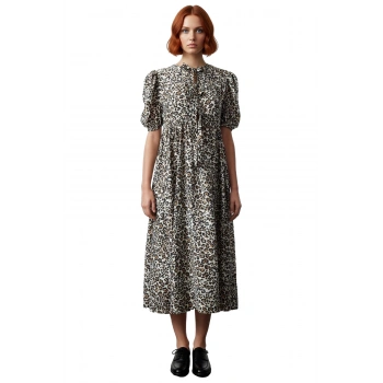 Kadın Cool & Comfort Animal Baskılı A Kesim Maxi Elbise Tam 90 100 Karakter Kaliteli Şık Rahat