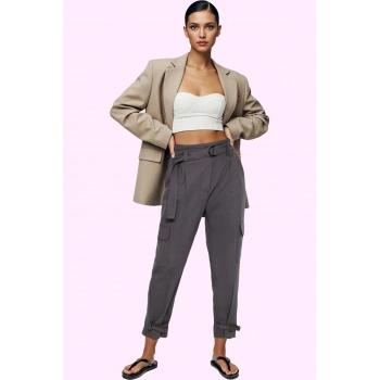 Kadın Dar Paça Jogger Pantolon Pamuk Nefes Alan Kumaş Günlük Hafta Sonu Yaz Aylarının Vazgeçilmezi