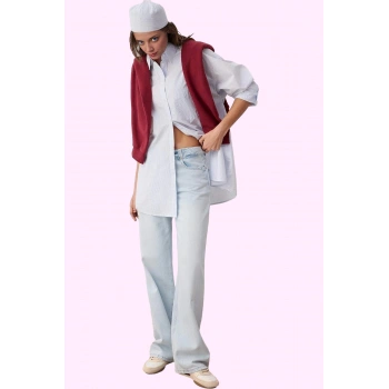 Kadın Denim Geniş Paça Pantolon Pamuk Düşük Bel Günlük Kombinler Yaz Aylarının Vazgeçilmezi