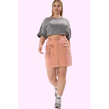 Kadın Denim Mini Etek Pamuk Günlük Ve Özel Günler Modern Tasarım Yaz Aylarının Vazgeçilmezi