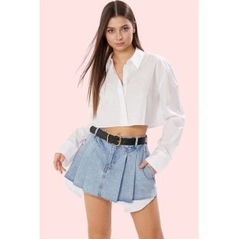 Kadın Denim Şort Etek Kısa Boy Pamuk Günlük Kombinler İçin Hafta Sonu Yaz Aylarının Vazgeçilmezi