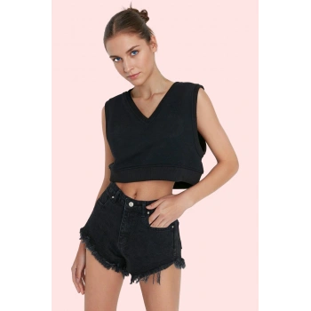 Kadın Denim Şort Yırtıklı Boru Paça Normal Bel Pamuklu Günlük Stil Yaz Aylarının Vazgeçilmezi