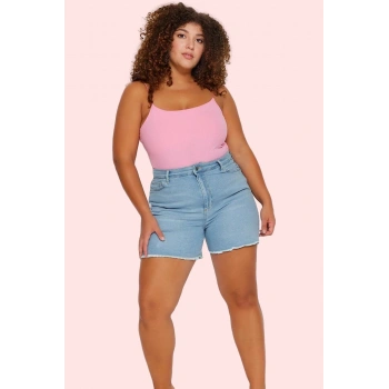 Kadın Denim Şort Yüksek Bel Esnek Kısa Boy Günlük Kullanım Hafta Sonu Yaz Aylarının Vazgeçilmezi