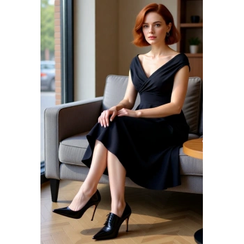 Kadın Dokuma Krep Kumaş Midi Boy Skater Siluet Özel Günler İçin Kolsuz Şık Abiye Elbise Kaliteli