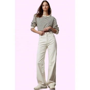 Kadın Düz Desen Wide Leg Pantolon Pamuk Rahat Günlük Stil Hafta Sonu Yaz Aylarının Vazgeçilmezi