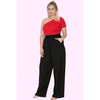 Kadın Düz Desen Wide Leg Pantolon Rahatlık ve Şıklık Bir Arada Tüm Sezonlar Günlük Kullanım