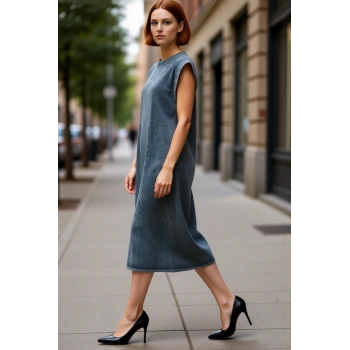 Kadın Düz T shirt Elbise Rahat Kesim Kısa Ay Kol %Pamuk Özenle Seçilmiş Kullanım