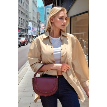 Kadın El Omuz Çapraz Askılı Çanta Vegan Deri Günlük Kullanım Çok Amaçlı Dayanıklı Malzeme