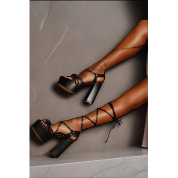 Kadın Elegant Ayakkabı Düğüm Biyeli Tasarım Platform Ayakkabı Özel Tasarım Abiye Ayakkabı