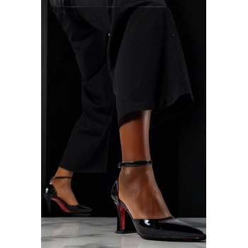 Kadın Elegant Ayakkabı İnce Topuklu Baretli Ayakkabı Stiletto Özel Tasarım Abiye Ayakkabı