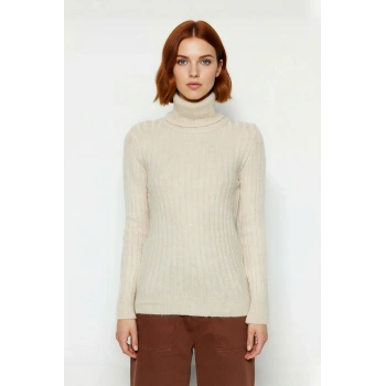 Kadın Fitted Balıkçı Yaka Triko Kazak Basic Koleksiyon Uzun Kol Kış Aylarına Özel Konfor Sunar