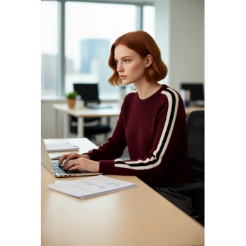 Kadın Geniş Kalıp Bisiklet Yaka Reglan Kol Triko Kazak Soğuk Günlerde Rahat ve Tarz Bir Giyim