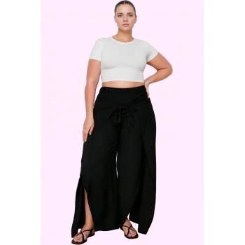 Kadın Geniş Paça Yüksek Bel Dokuma Pantolon Yaz Aylarının Vazgeçilmezi Stilin Buluştuğu Yer
