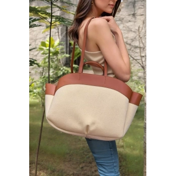 Kadın Geniş Tote Çanta Omuz Şık Tasarım Suni Deri Günlük Kullanım Profesyonel Görünüm Özel Tasarım