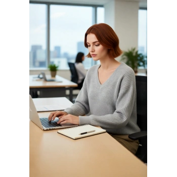 Kadın Gri Oversize V Yaka Triko Kazak Günlük Kullanım İçin İdeal Fitilli Dokuma Rahatlık Sunar