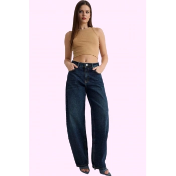 Kadın Günlük Kullanım İçin Pamuklu Denim Jean Skater Baggy Hafta Sonu Yaz Aylarının Vazgeçilmezi