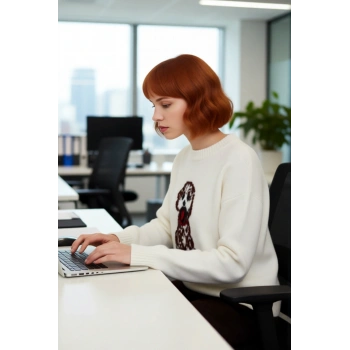 Kadın Günlük Oversize Düşük Kol Orta Kalınlık Bisiklet Yaka Triko Kazak Kış Modası Vazgeçilmezi