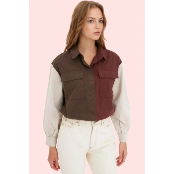 Kadın İki Dokuma Gömlek Yaka Basic Kalıp Kışlık Günlük Kullanım Yaz Aylarının Vazgeçilmezi