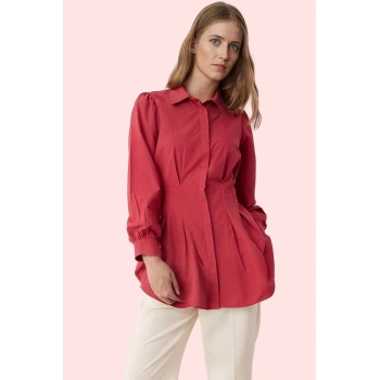 Kadın İncili Detaylı Belden Oturan Gömlek Ramadan Koleksiyonu Günlük Yaz Aylarının Vazgeçilmezi