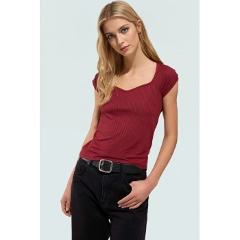 Kadın Kaşkorse Örme Bluz Kolsuz Fitted Kalıp Konforlu Kesim Dayanıklı Malzeme Premium Kalite