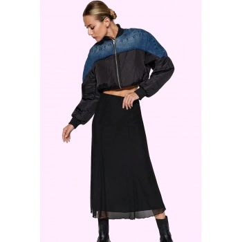 Kadın Kemerli Astarlı Örme Etek Renk Casual Stil Midi Boy Günlük Kullanım Kaliteli Malzeme