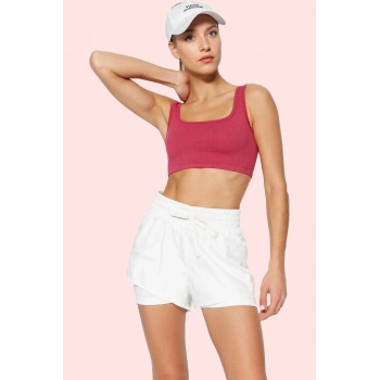 Kadın Kısa Boy Spor Şort Normal Bel Relaxed Paraşüt Kumaş Günlük Kullanım Kaliteli Malzeme