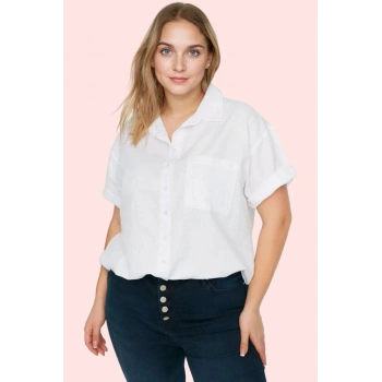 Kadın Kısa Kollu Gömlek Relaxed Kalıp Dokuma Kumaş Casual Yazlık Yaz Aylarının Vazgeçilmezi