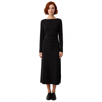 Kadın Klasik Kesim Örme Midi Elbise Standart Uzun Kollu Dantelli Şık Davetlerin Gözdesi. Kaliteli