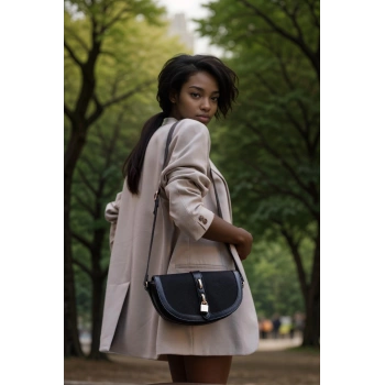 Kadın Kontrast Renkli Çapraz Askılı El Omuz Çantası Şık Tasarım Günlük Özel Kullanım İçin