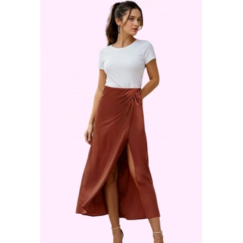 Kadın Maxi Boy A line Dokuma Etek Şık Büzgü Detaylı Yazlık Günlük Tarz Yaz Aylarının Vazgeçilmezi
